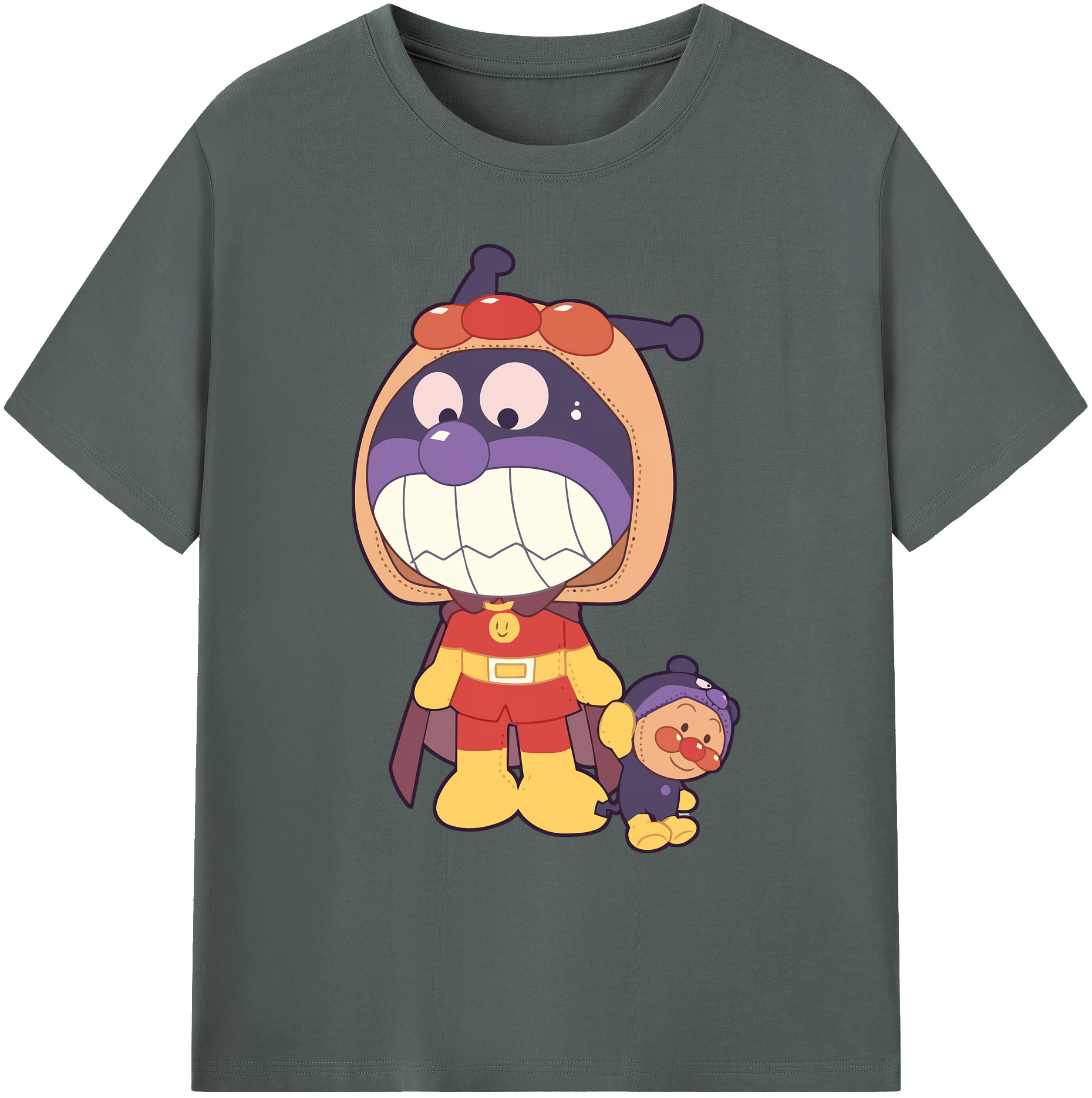 （画像用） アンパンマン Anpanman 綿100％ メンズ半袖Tシャツ｜肌触りやわらか＆通気性